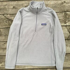 Patagonia Micro D 1/4 Zip Sweater Small Gray